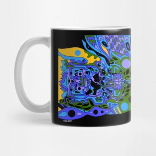 time travel astronaut ecopop Mug